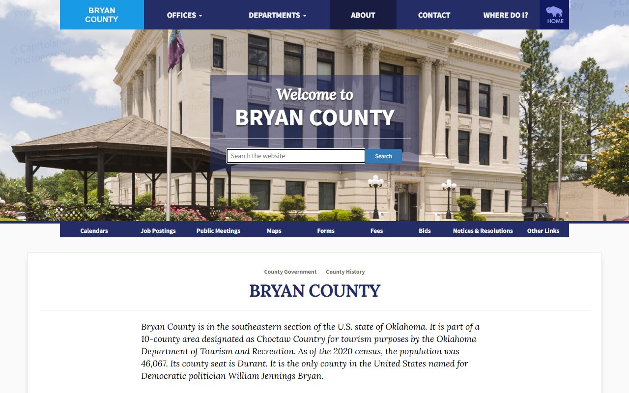 Bryan County court records and courthouse offices in Durant