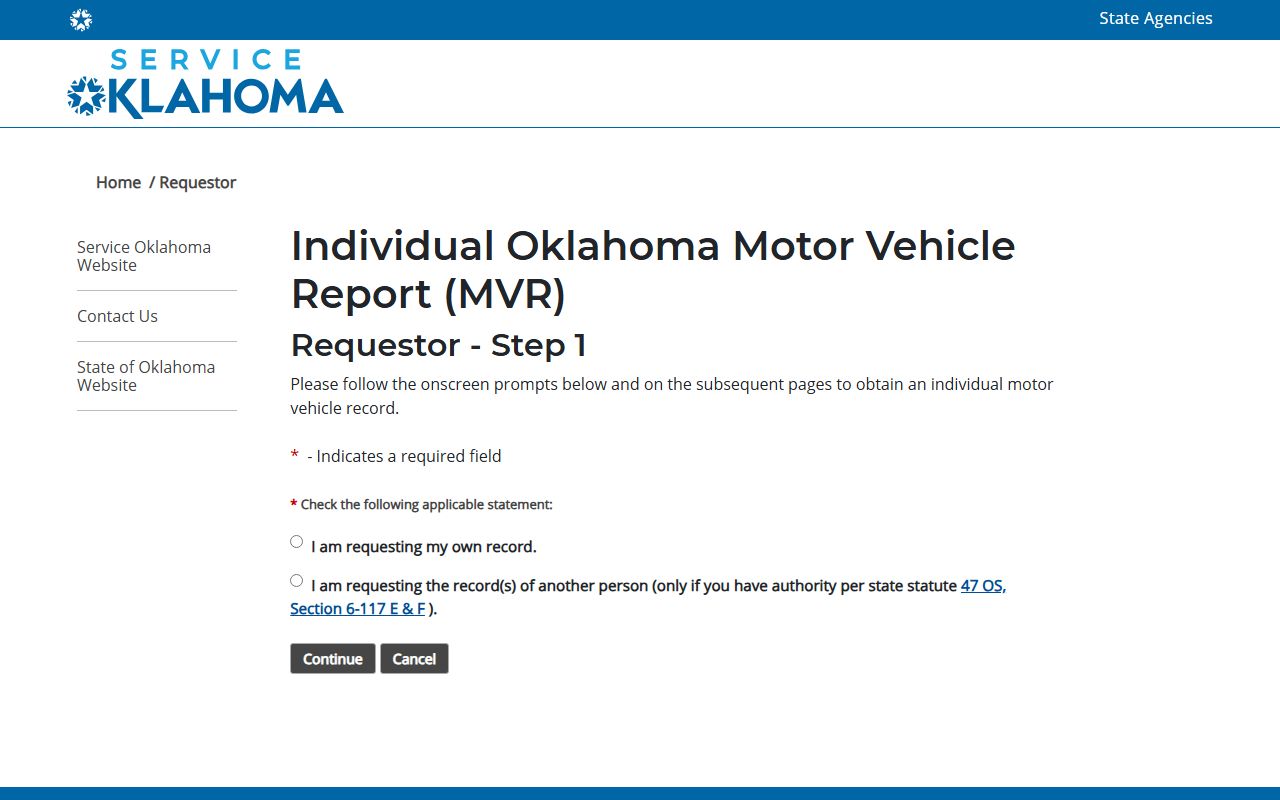 Oklahoma motor vehicle record portal for Bryan County traffic court records